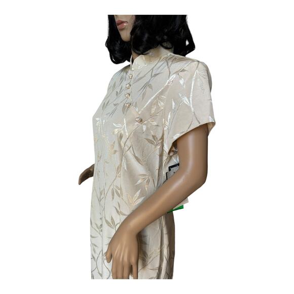 NWT Vintage ivory Brocade Cheongsam Dress from J.R. Nites by Caliente Size 10 P - Picture 14 of 17